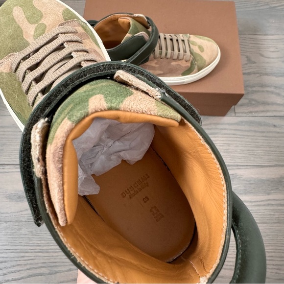 Kids Buscemi Camo Military High Top Sneaker EU33 NEW Never Worn Leather Trainers - Picture 3 of 10